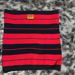 Red and Black Striped Sweater